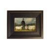 Farm and Pastoral Paintings Three Sheep Framed Oil Painting Print on Canvas in Distressed Black Wood Frame