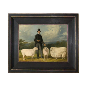 Farm/Pastoral Farm Three Sheep Framed Oil Painting Print  ...