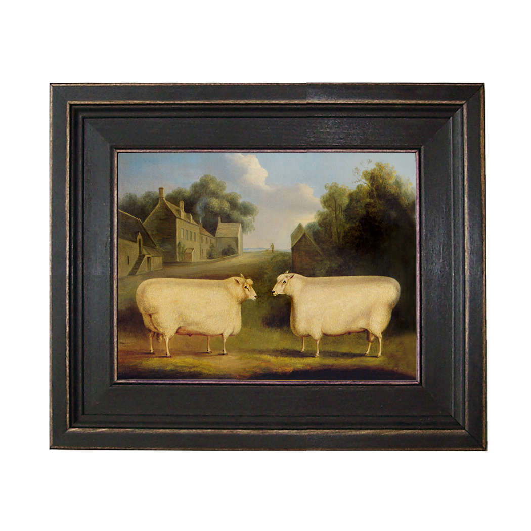 Farm/Pastoral Early American Two Sheep Primitive