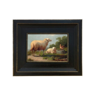 Farm/Pastoral Farm Sheep in a Meadow Oil Painting Print o ...