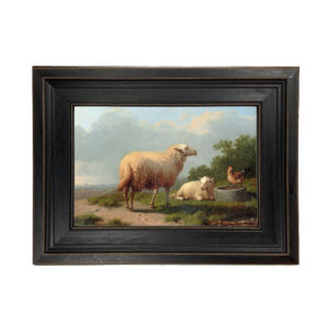 Farm/Pastoral Farm Sheep in a Meadow Oil Painting Print o ...