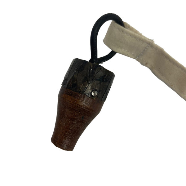 Early American Life Revolutionary/Civil War 7″ Wood Canteen with Muslin Strap- Antique Reproduction