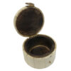 Bone Valentines 2-1/4″ Round Bone Ring Box Engraved with “Love”- Antique Vintage Style