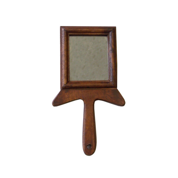 Decor Early American 7″ Wood Hand Mirror- Colonial Reproduction Antique Vintage Style