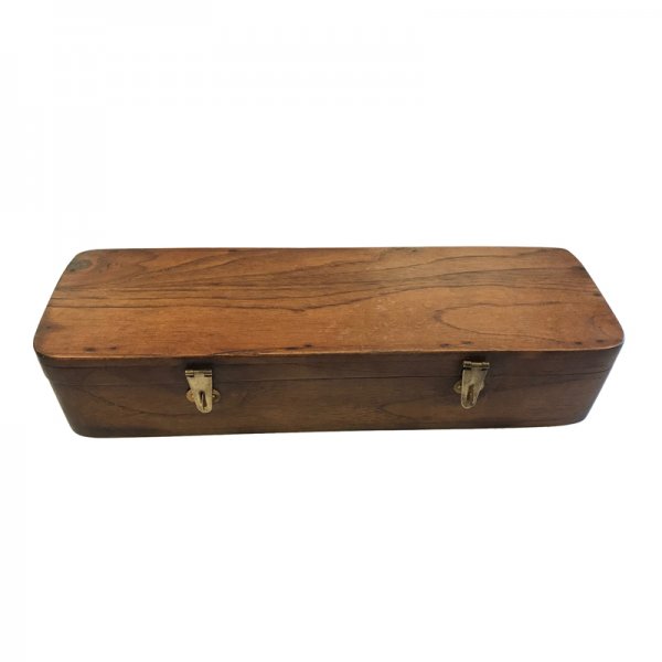 12/" Colonial Distressed Teak and Mango Wood Vintage Portable Writing Pen Box