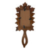 Wood Early American 7″ Hand-Carved Wood Hand Mirror- Colonial Reproduction Antique Vintage Style
