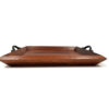 Wood Early American Antiqued Solid Teak Wood Serving Tray – 11-3/4 x 10-3/4