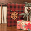 Painting Print Sm Frames Christmas Set of 3 Cork Snowflake Ornaments with Red Ribbon Hangers